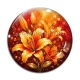 Cabochon Verre - fleur lys