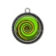 Pendentif Cabochon Argent - spirale