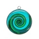 Pendentif Cabochon Argent - spirale