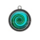 Pendentif Cabochon Argent - spirale