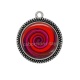 Pendentif Cabochon Argent - spirale