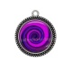 Pendentif Cabochon Argent - spirale