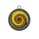 Pendentif Cabochon Argent - spirale