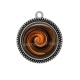 Pendentif Cabochon Argent - spirale