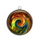 Pendentif Cabochon Argent - spirale