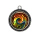 Pendentif Cabochon Argent - spirale