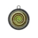 Pendentif Cabochon Argent - spirale