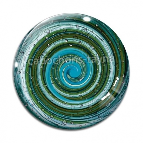 Cabochon Verre - spirale