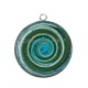 Pendentif Cabochon Argent - spirale