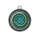 Pendentif Cabochon Argent - spirale