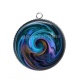 Pendentif Cabochon Argent - spirale