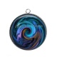Pendentif Cabochon Argent - spirale