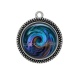 Pendentif Cabochon Argent - spirale