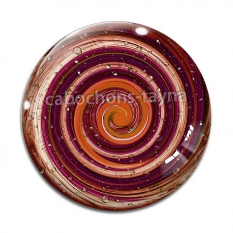 Cabochon Verre - spirale