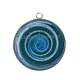 Pendentif Cabochon Argent - spirale