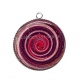 Pendentif Cabochon Argent - spirale