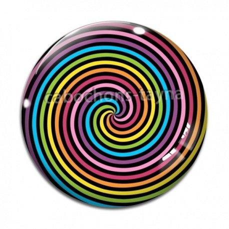 Cabochon Verre - spirale