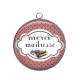 Pendentif Cabochon Argent - merci maîtresse