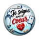 Cabochon Résine - je soigne avec le coeur