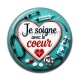 Cabochon Résine - je soigne avec le coeur