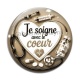 Cabochon Verre - je soigne avec le coeur