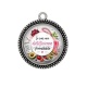 Pendentif Cabochon Argent - je suis une diététicienne formidable