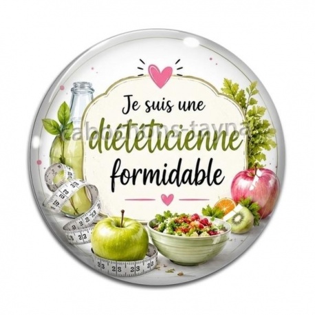 Cabochon Verre - je suis une diététicienne formidable