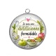 Pendentif Cabochon Argent - je suis une diététicienne formidable
