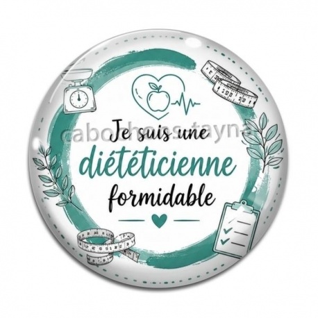 Cabochon Verre - je suis une diététicienne formidable