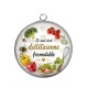 Pendentif Cabochon Argent - je suis une diététicienne formidable