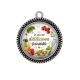 Pendentif Cabochon Argent - je suis une diététicienne formidable