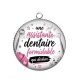 Pendentif Cabochon Argent - une assistante dentaire formidable qui déchire