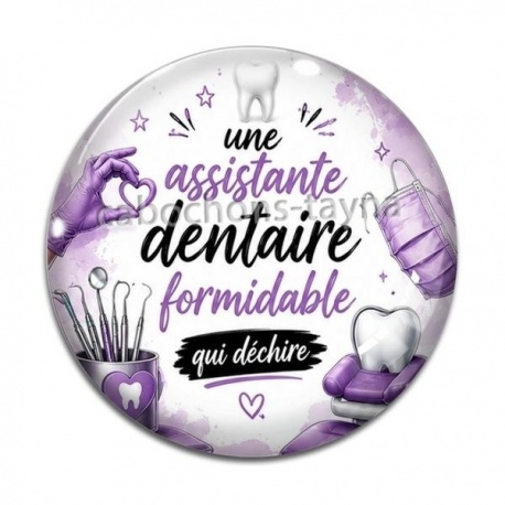 Cabochon Verre - une assistante dentaire formidable qui déchire
