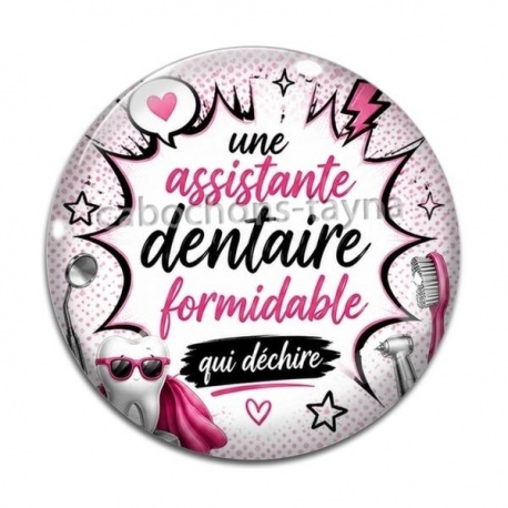 Cabochon Verre - une assistante dentaire formidable qui déchire