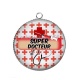Pendentif Cabochon Argent - super docteur
