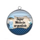 Pendentif Cabochon Argent - super médecin urgentiste