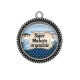 Pendentif Cabochon Argent - super médecin urgentiste