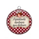 Pendentif Cabochon Argent - assistante dentaire qui déchire