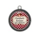 Pendentif Cabochon Argent - assistante dentaire qui déchire