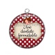 Pendentif Cabochon Argent - une dentiste formidable