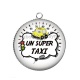 Pendentif Cabochon Argent - un super taxi