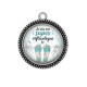 Pendentif Cabochon Argent - je suis une super réflexologue