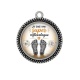 Pendentif Cabochon Argent - je suis une super réflexologue