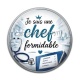 Cabochon Résine - je suis une chef formidable