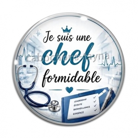Cabochon Verre - je suis une chef formidable