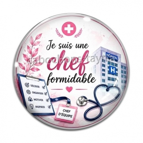 Cabochon Verre - je suis une chef formidable