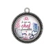 Pendentif Cabochon Argent - je suis une chef formidable