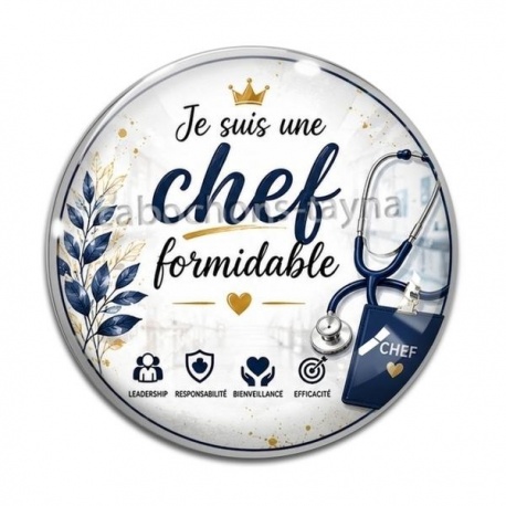 Cabochon Verre - je suis une chef formidable