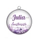 Pendentif Cabochon Argent -  Anesthésiste