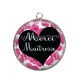 Pendentif Cabochon Argent - merci maîtresse